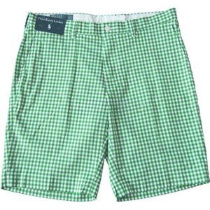 NEW Polo Ralph Lauren Gingham Shorts! Green & White Check  Suffield Style Cotton